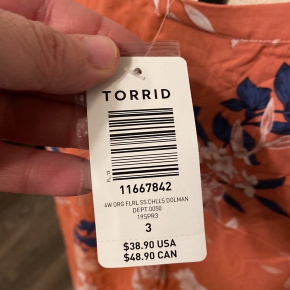 NEW torrid 3X button down floral shirt - Picture 7 of 9